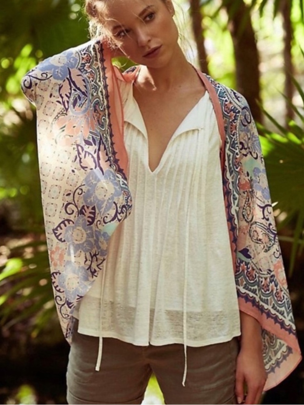 Anthropologie Vismaya Boho Cocoon Kimono Wrap One Size